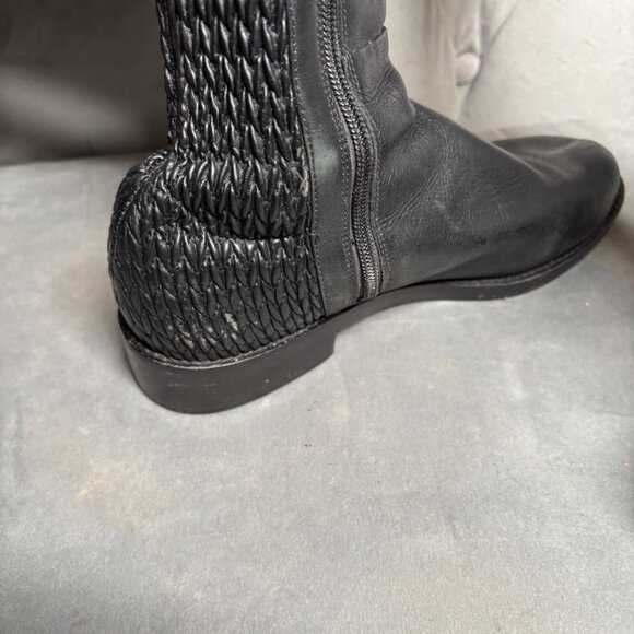 Cole Haan Black Leather & Stretch Riding Boots – Women’s Size 7.5 - Picture 12 of 14